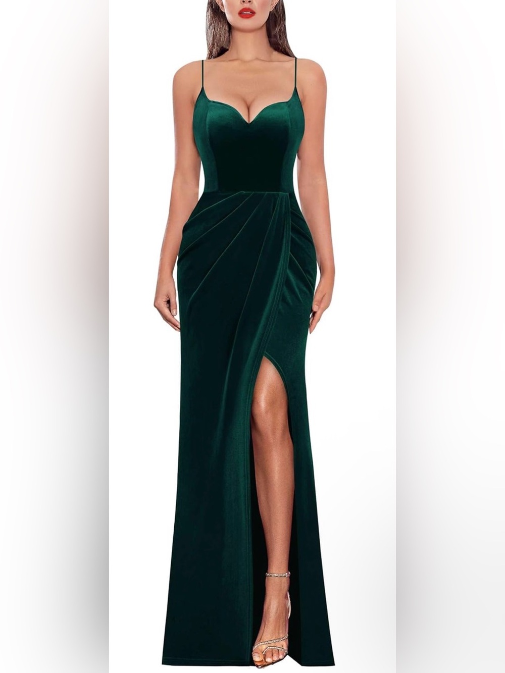 VFSHOW Womens Sexy Spaghetti Strap Formal Prom Evening Gala Long Maxi Dress